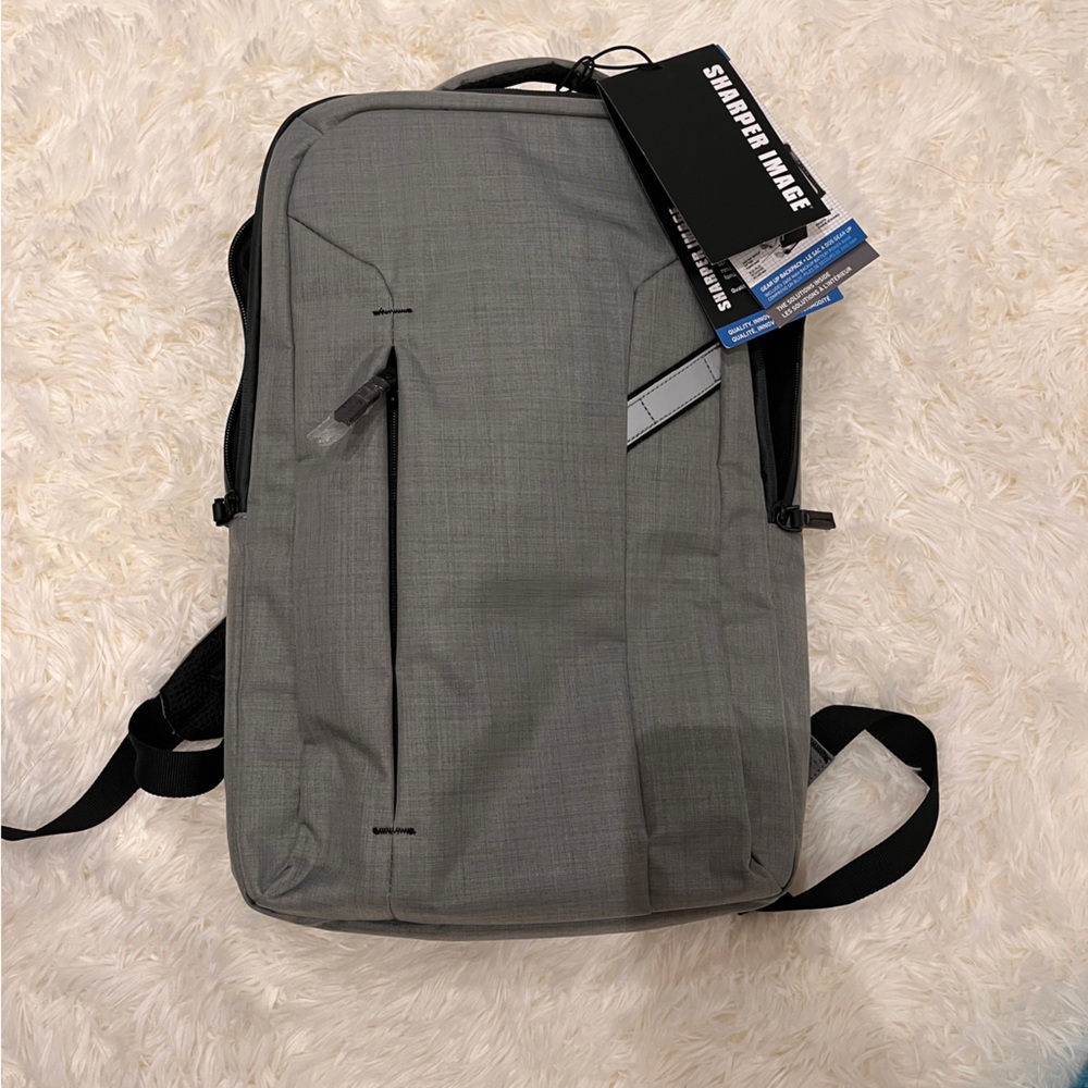 ! New! Sharper Image Grey Gear Up Power Bank with USB Cable backpack